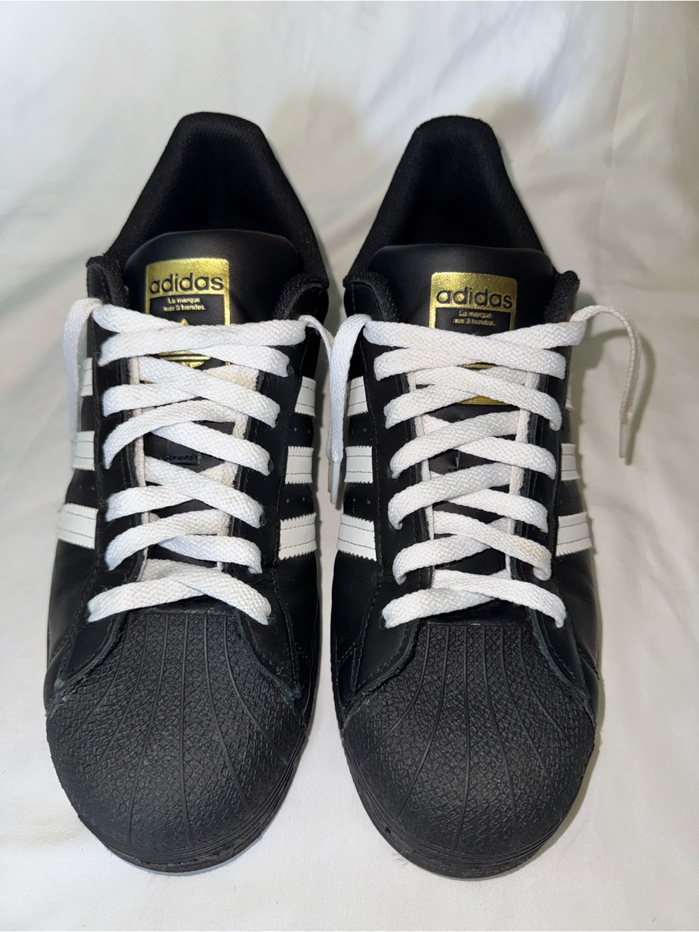 adidas Men’s Superstar Core Black/ Cloud White/ Gold Sneakers